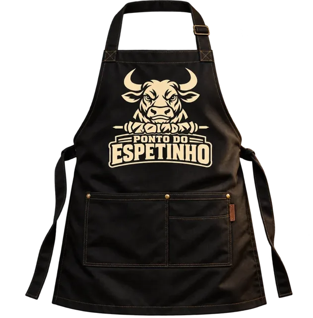 Mockup do avental do Ponto do Espetinho